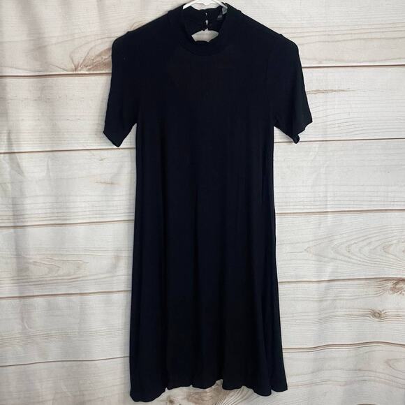 American Eagle Outfitters Soft & Sexy Black Keyhole Back Mini Dress Size XS - Picture 1 of 6
